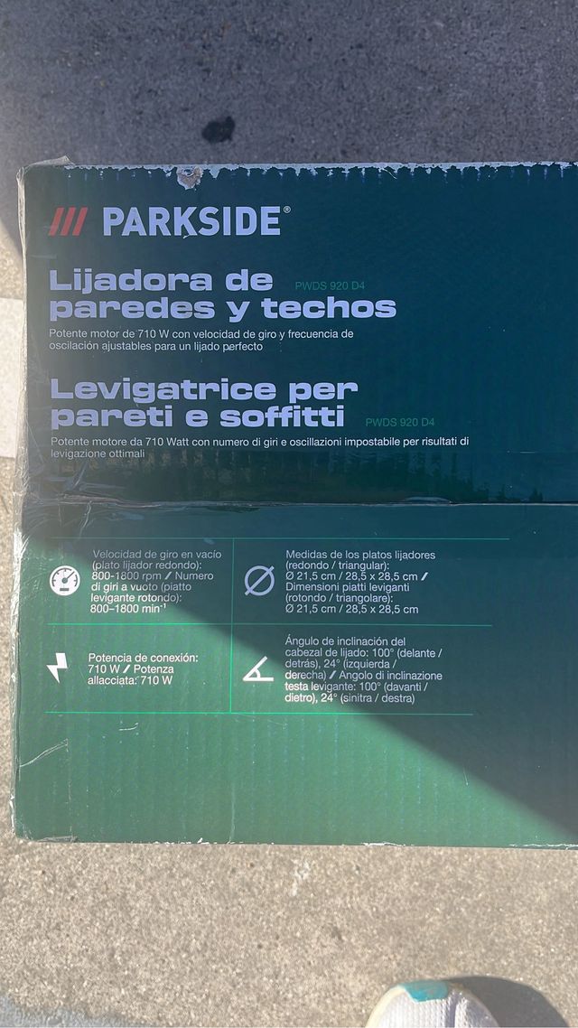 Lijadora de paredes y techos Parkside