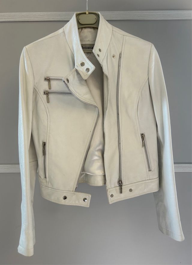 Cazadora Piel Blanca RED BEAR