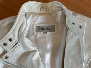 Cazadora Piel Blanca RED BEAR