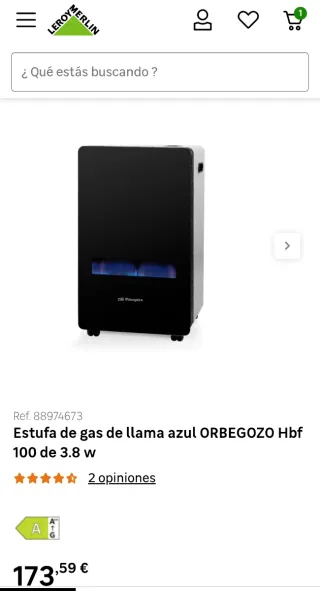Estufa gas llama azul Orbegozo Hbf 100 NUEVAS!!!!!