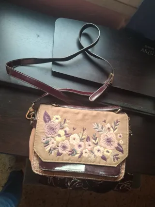 Bolso bandolera mujer flores