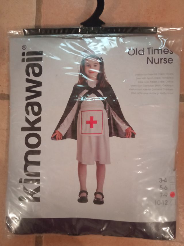 Disfraz Enfermera Old Times Niña Talla 7-9