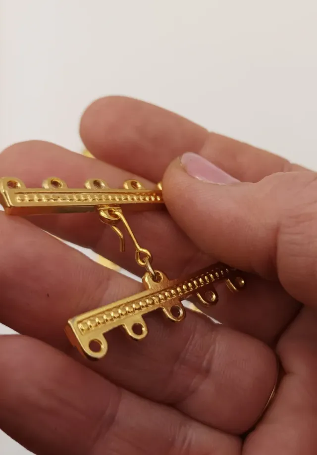 Lote 3 cierres dorados 5 hilos