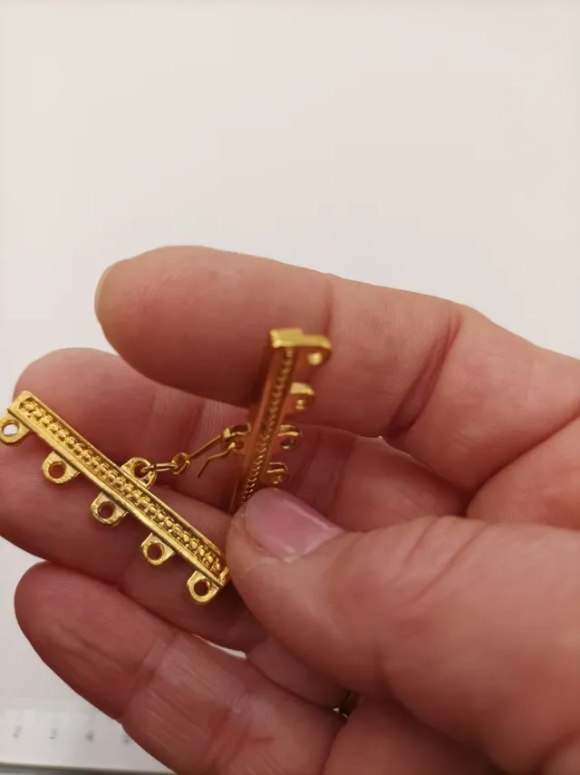 Lote 3 cierres dorados 5 hilos