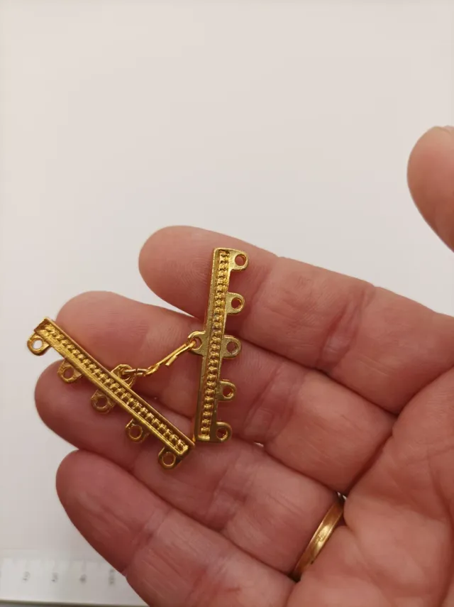 Lote 3 cierres dorados 5 hilos