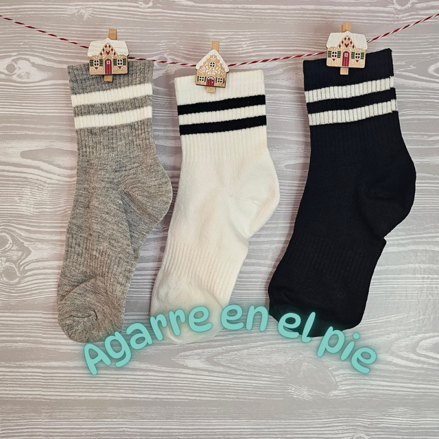Calcetines milenials con rayas x6