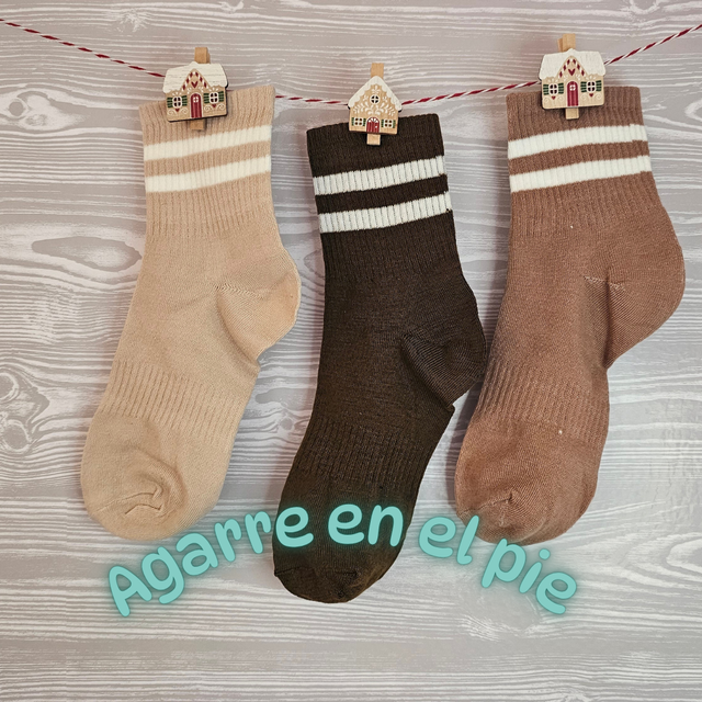 Calcetines milenials con rayas x6