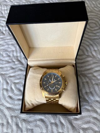 Reloj Cronógrafo Lanscotte Nuevo Dorado