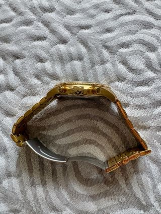 Reloj Cronógrafo Lanscotte Nuevo Dorado