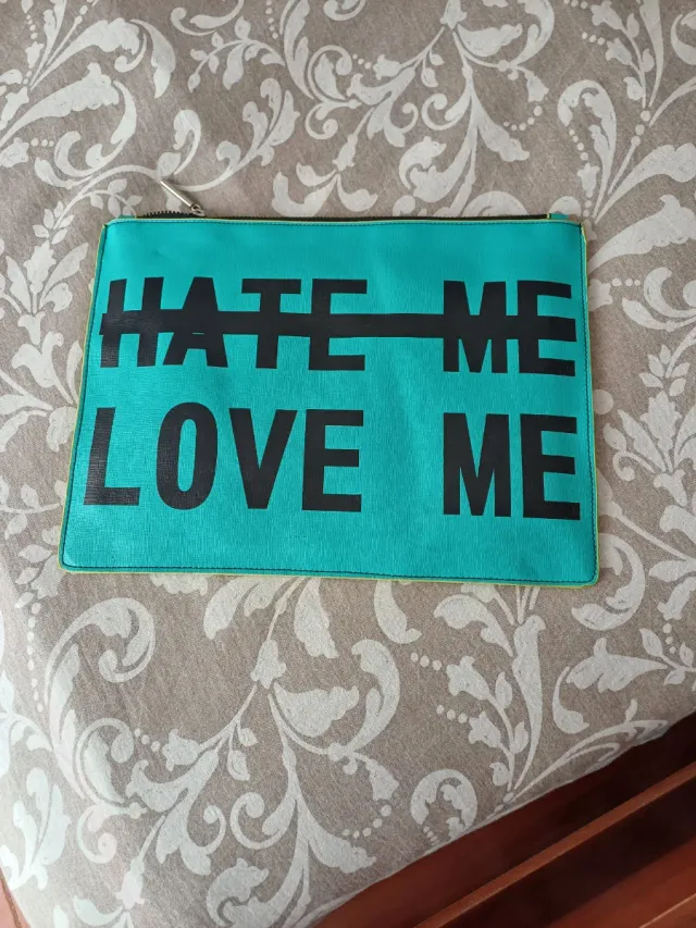 Bolso de mano Zara Teal y Negro