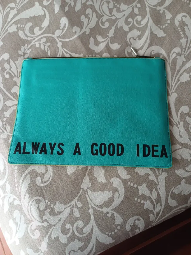 Bolso de mano Zara Teal y Negro