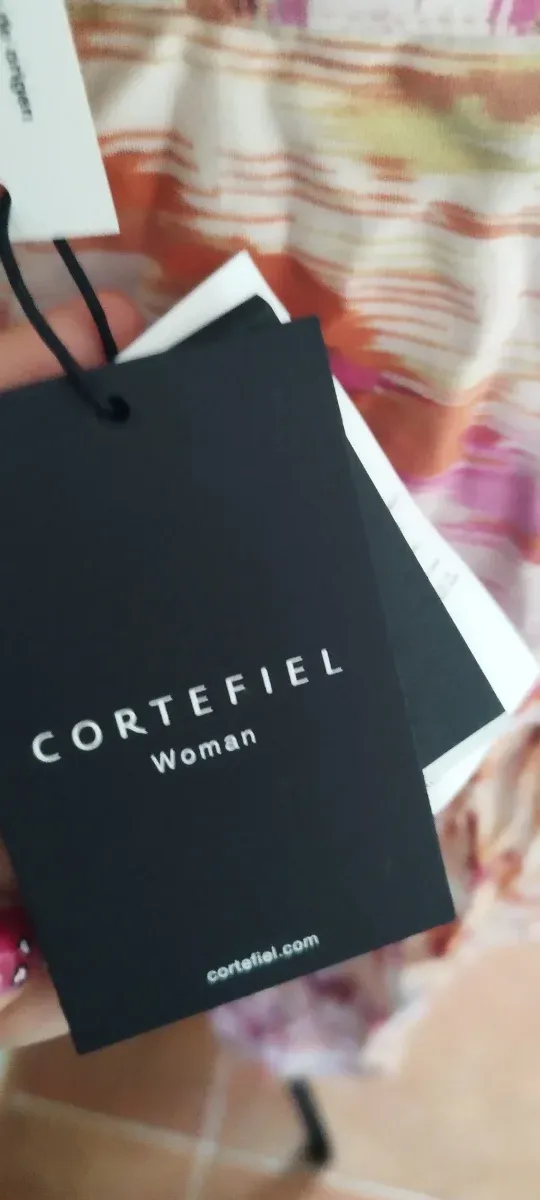 Blusa Cortefiel mujer naranja y rosa