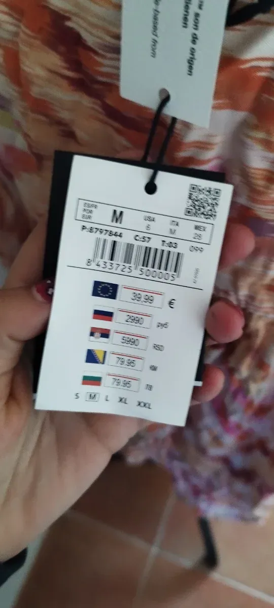 Blusa Cortefiel mujer naranja y rosa