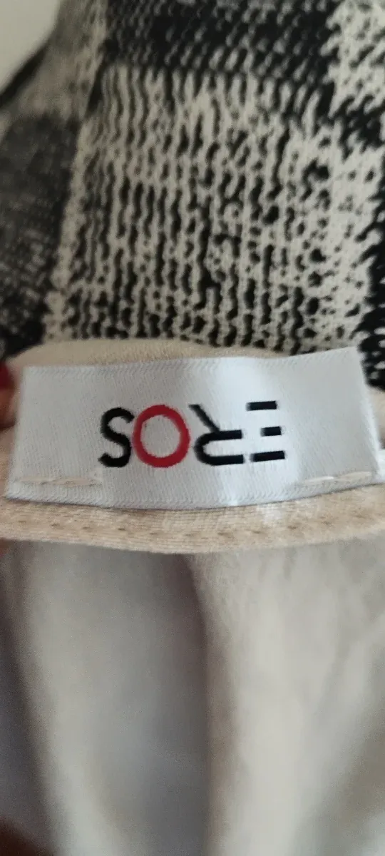 Top sin mangas lino beige talla M