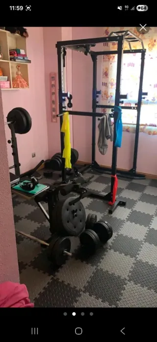 Rack multipower press banca mancuernas barras