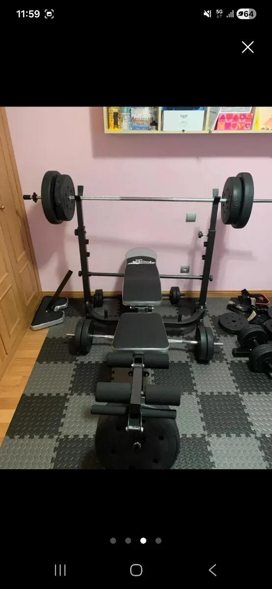 Rack multipower press banca mancuernas barras