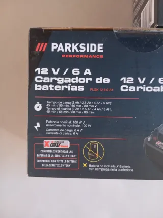 Parkside 12V Batería 5Ah y Cargador 6A