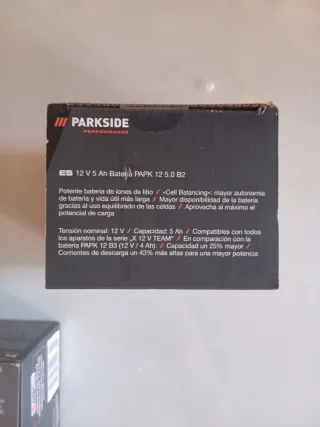 Parkside 12V Batería 5Ah y Cargador 6A