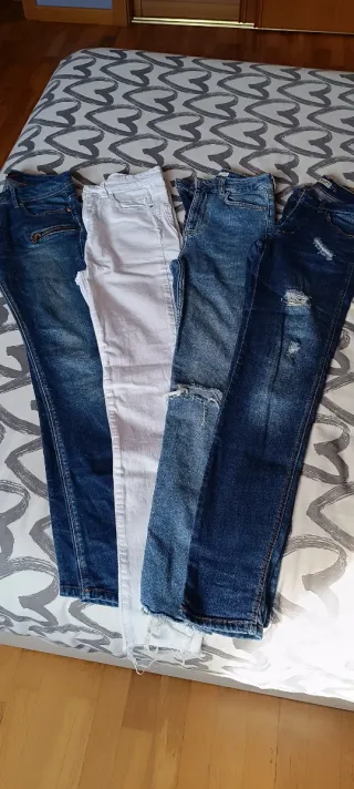 Lote 4 Pantalones Pitillo Varias Marcas