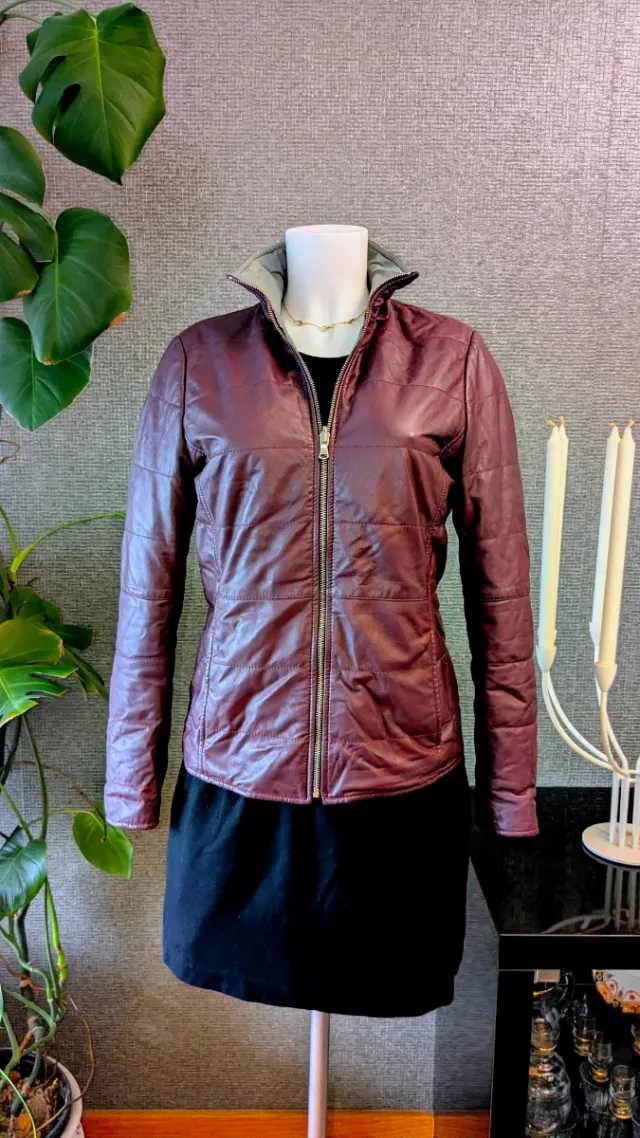 Chaqueta reversible piel auténtica