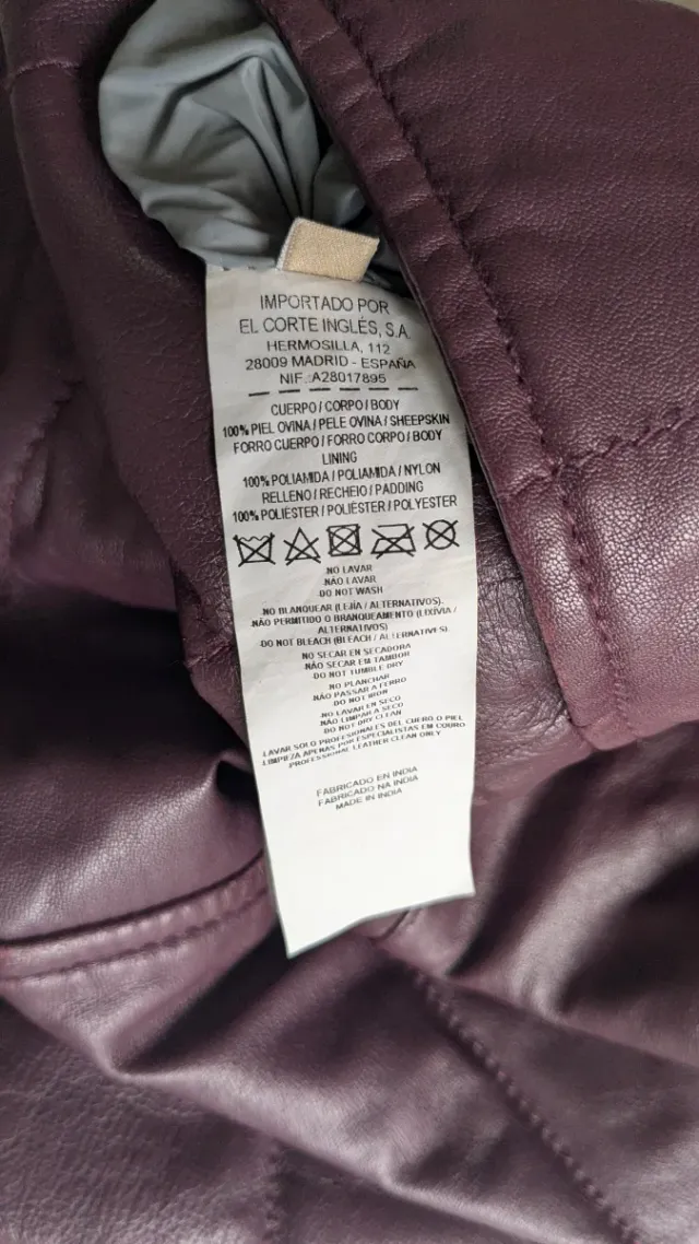 Chaqueta reversible piel auténtica