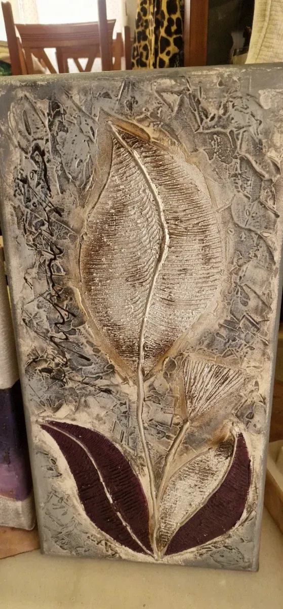 2 Cuadros Plata Abstractos