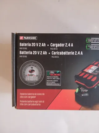 Parkside Batería 20V 2Ah + Cargador 2.4A