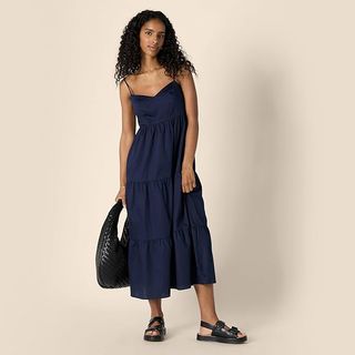 Vestido largo azul con capas - NUEVO