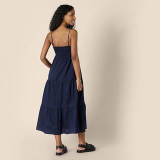 Vestido largo azul con capas - NUEVO