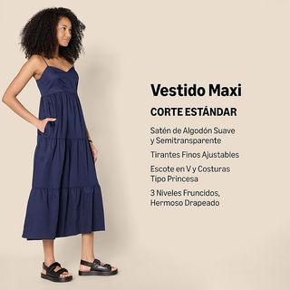 Vestido largo azul con capas - NUEVO