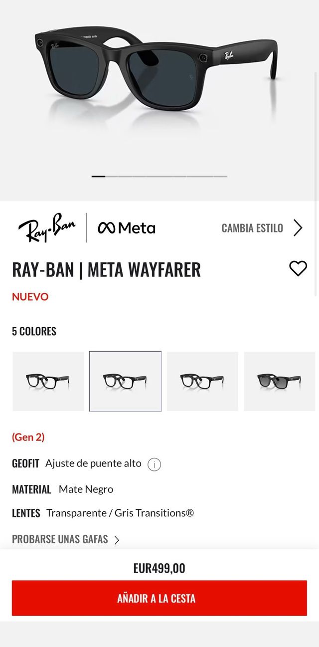 Gafas Ray-Ban Meta Gen 2
