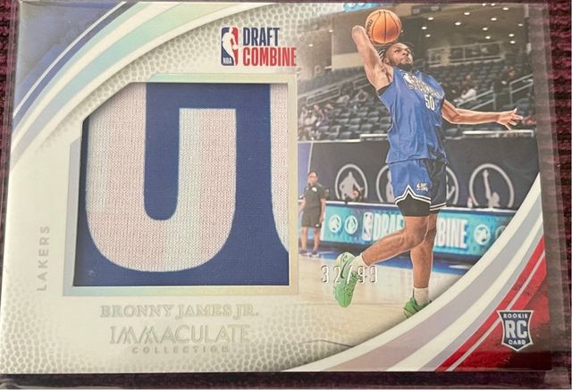 Tarjeta Bronny James Jr. Draft Combine Patch