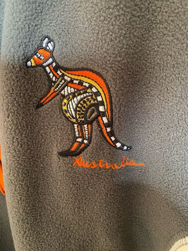 Felpa unisex pile grigio arancio beige