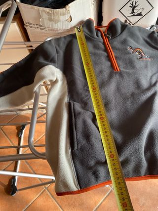 Felpa unisex pile grigio arancio beige