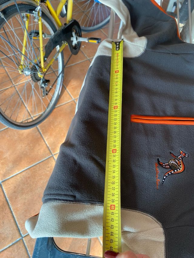 Felpa unisex pile grigio arancio beige