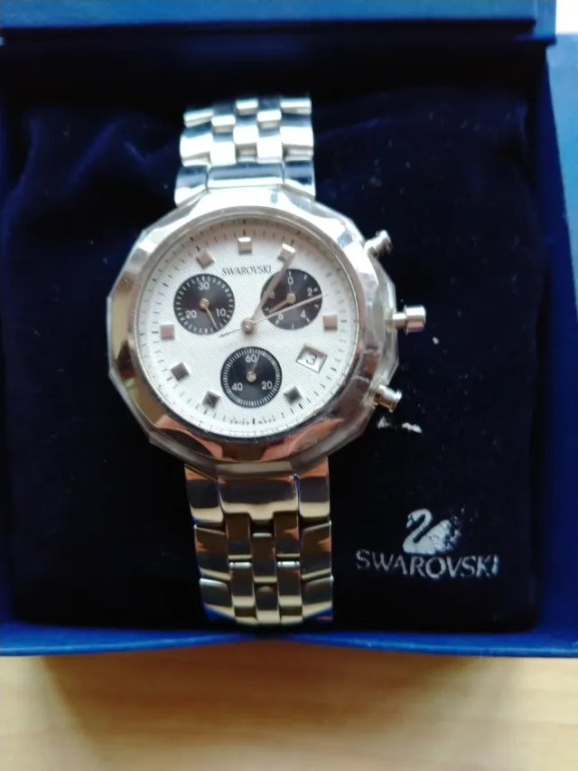 Reloj Swarovski Cronógrafo Plata Blanco
