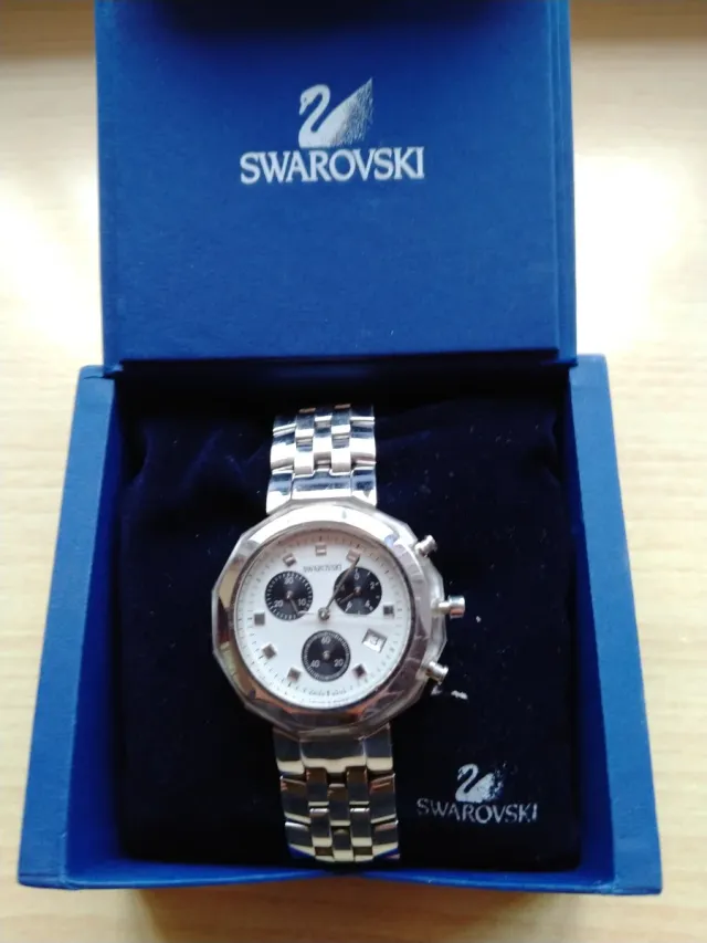 Reloj Swarovski Cronógrafo Plata Blanco