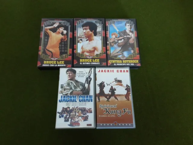 Lote 5 VHS Kung Fu Bruce Lee Jackie Chan