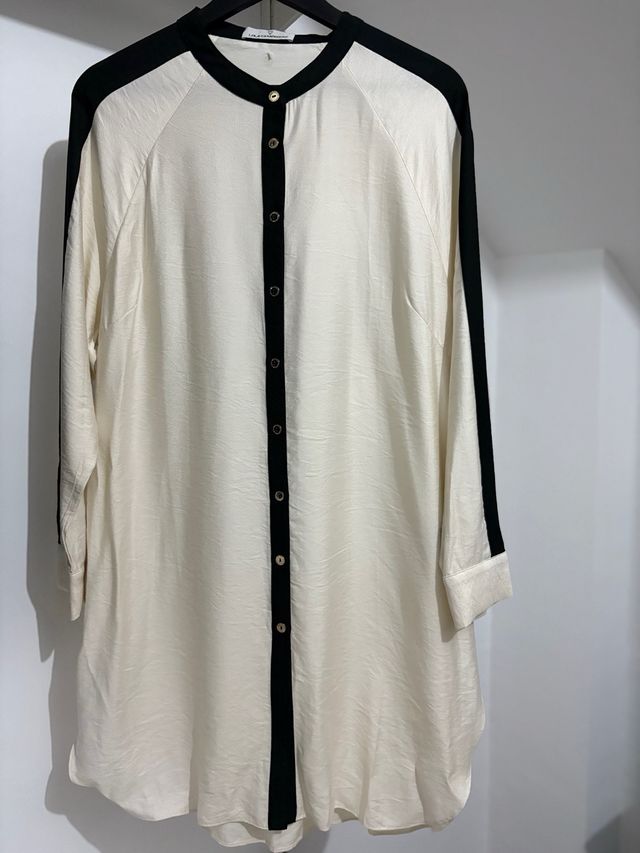Camisa Lola Casademunt Blanca y Negra