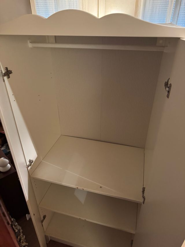 Armario blanco 2 puertas madera