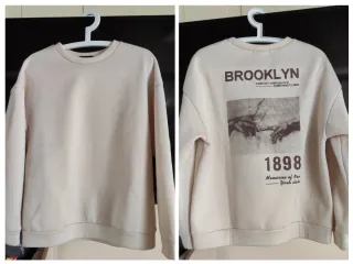 Sudadera beige talla S