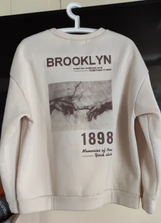 Sudadera beige talla S