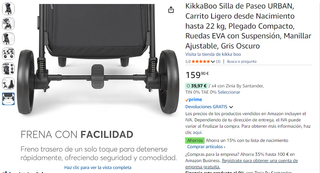 Silla de paseo bebé KikkaBoo