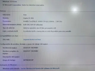 PC Sobremesa Acer como nuevo i5 SSD + periféricos