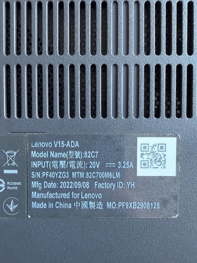 Ordenador Portátil Lenovo grey