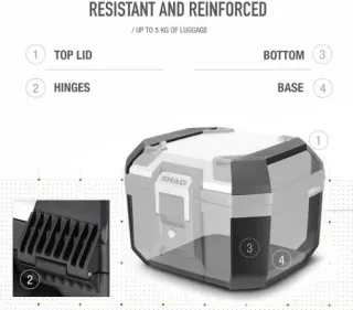 BAUL SHAD TR41 NEGRO TAPA ALUMINIO