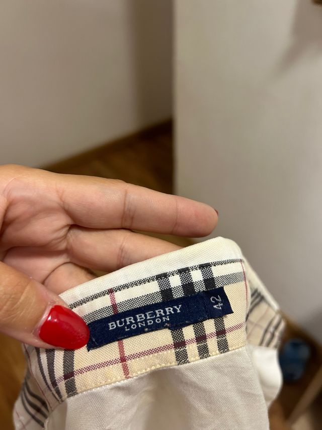 Camisa Burberry Blanca Talla XL