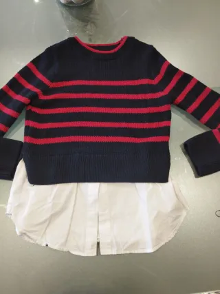 Jersey rayas azul y rojo