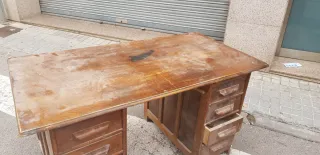 Mesa de despacho de roble americano