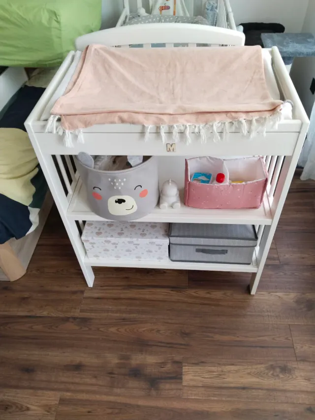 Mueble cambiador bebé blanco